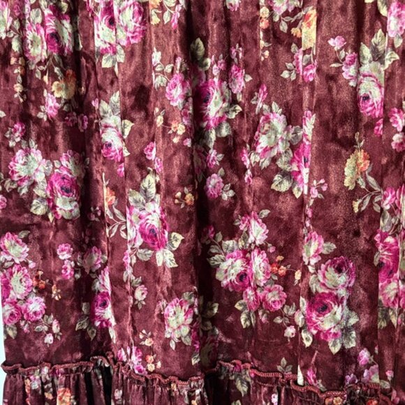 NATURAL LIFE Maroon Floral Maxi Dress - Picture 7 of 7
